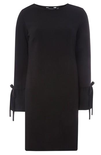 Women's Dorothy Perkins Tie Sleeve Shift Dress Us / 16 Uk - Black