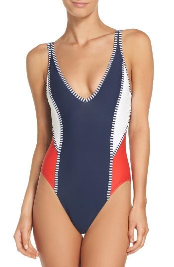 Women's Tommy Hilfiger One-piece Swimsuit - Blue