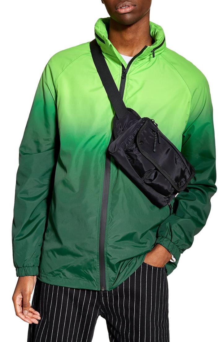 Men's Topman Fade Windbreaker - Yellow