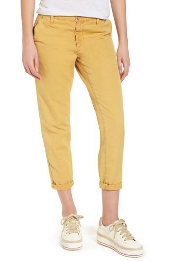 Women's Ag The Caden Crop Slim Trousers - Yellow