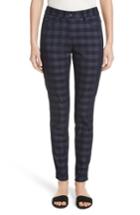 Women's St. John Collection Gingham Skinny Jeans - Blue