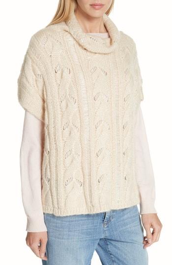 Women's Eileen Fisher Cable Knit Sweater, Size /x-small - Ivory