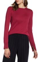 Women's Halogen Slit Sleeve Sweater - Burgundy