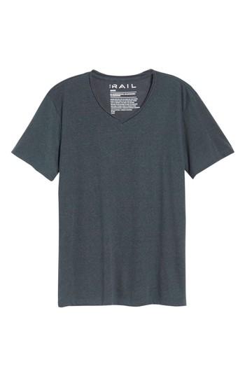 Men's The Rail Burnout Raw Edge V-neck T-shirt, Size - Green