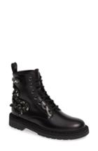 Women's Valentino Garavani Snake Combat Boot Us / 40eu - Black