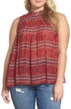 Women's Lucky Brand Pintuck Yoke Chiffon Tank