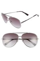 Women's Longchamp 61mm Gradient Lens Aviator Sunglasses - Gunmetal