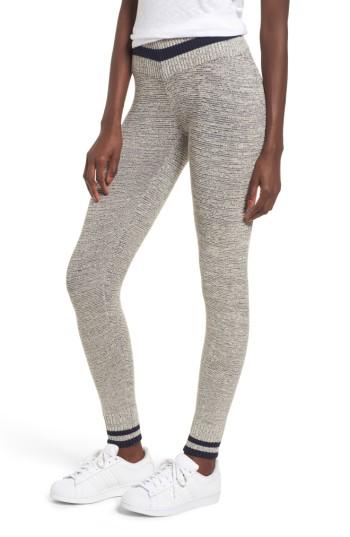 Women's Rvca Loomed Knit Leggings - Grey