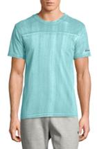 Men's Champion Bleached Wash Crewneck Cotton T-shirt - Blue/green
