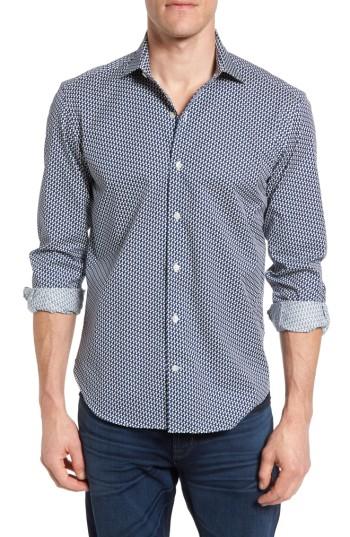 Men's Culturata Tailored Fit Tulip Print Sport Shirt