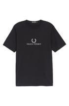 Men's Fred Perry Tennis Graphic T-shirt, Size - Black