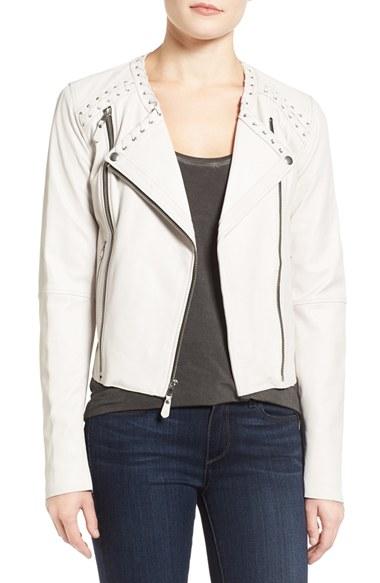 Women's Paige Devin Lambskin Leather Moto Jacket