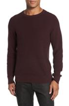 Men's French Connection Ribbed Crewneck Sweater - Red