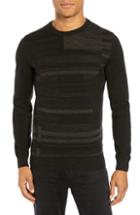 Men's Boss Evalerio Slim Pattern Sweater - Black