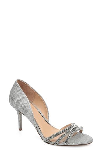 Women's Jewel Badgley Mischka Jean Sandal .5 M - Metallic