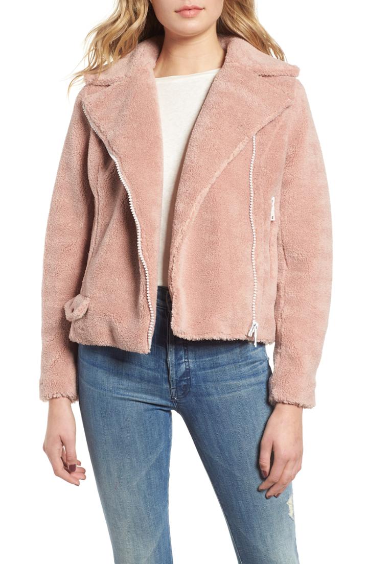 Women's Mother Faux Fur Moto Jacket