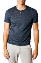 Men's Good Man Brand Trim Fit Heathered Jersey Henley, Size - Blue