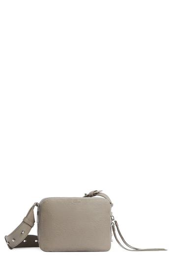 Allsaints Vincent Leather Crossbody Bag - Grey