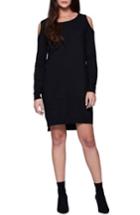 Women's Sanctuary Amy Cold Shoulder Sweater Dress - Black