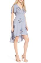 Women's Astr The Label Adeline Floral Print Wrap Dress - Blue
