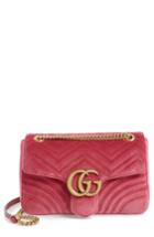 Gucci Medium Gg Marmont 2.0 Matelasse Velvet Shoulder Bag - Purple