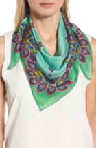 Women's Echo San Lazaro Silk Scarf, Size - Green