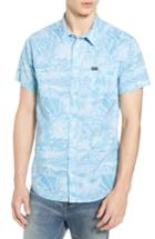 Men's Rvca Blade Woven Shirt - Blue