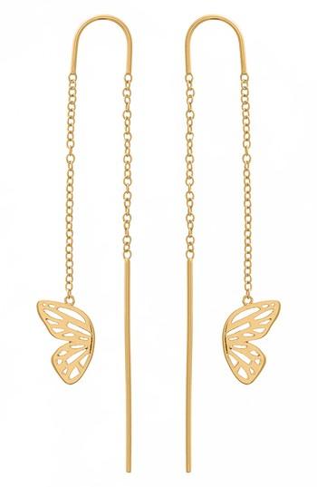 Women's Olivia Burton Butterfly Wing Chain Thread Through Earrings