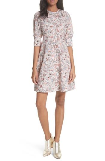 Women's La Vie Rebecca Taylor Lotus Floral Cotton Dress - White