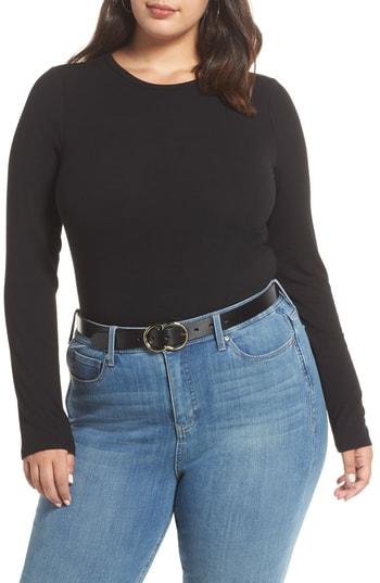Women's Halogen Skivvy Fine Rib Crewneck Tee