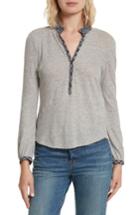 Women's La Vie Rebecca Taylor Violette Floral Print Jersey Top - Grey