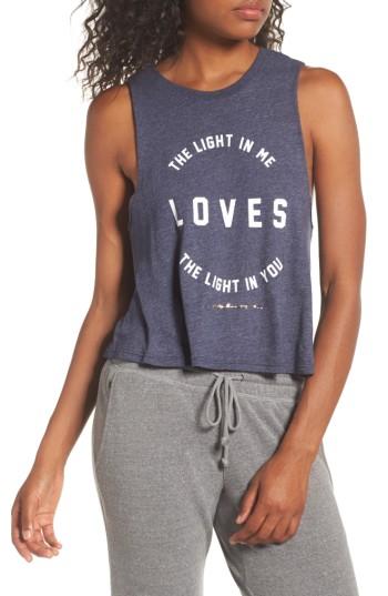 Women's Spiritual Gangster Light In Me Crop Tank - Blue
