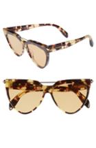 Women's Alexander Mcqueen 58mm Cat Eye Sunglasses - Avana