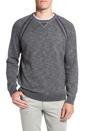 Men's Tommy Bahama Sun Up Sun Down Flip Crewneck Sweater - Grey