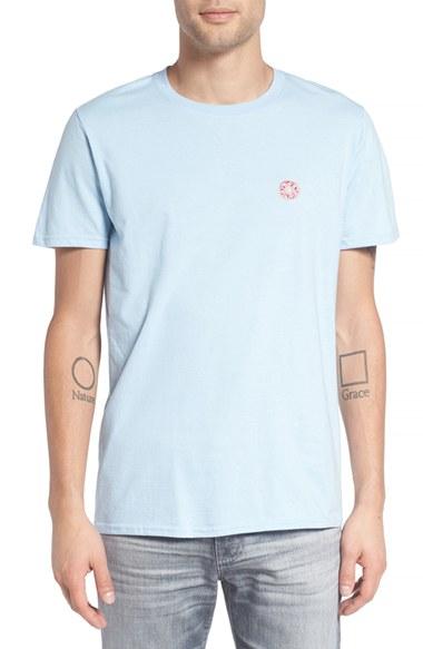 Men's The Rail Crewneck T-shirt With Embroidery - Blue