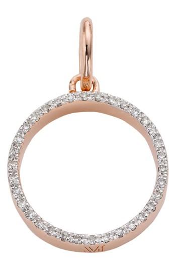 Women's Monica Vinader 'naida' Open Circle Diamond Pendant