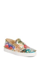 Women's Christian Louboutin Pik Boat Slip-on Sneaker Us / 40eu - Metallic