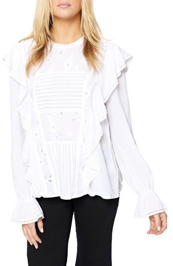 Women's Sanctuary Poppy Ruffle Blouse - White