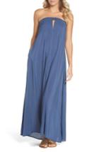 Women's Elan Strapless Keyhole Cover-up Maxi Dress - Blue