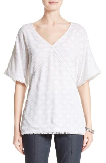 Women's St. John Collection Medallion Fil Coupe Top - White