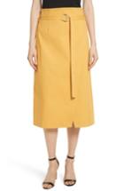 Women's Robert Rodriguez Belted Midi Skirt - Yellow