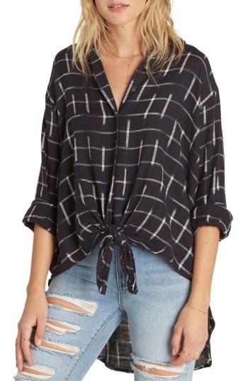 Women's Billabong Cozy Nights Tie Front Shirt