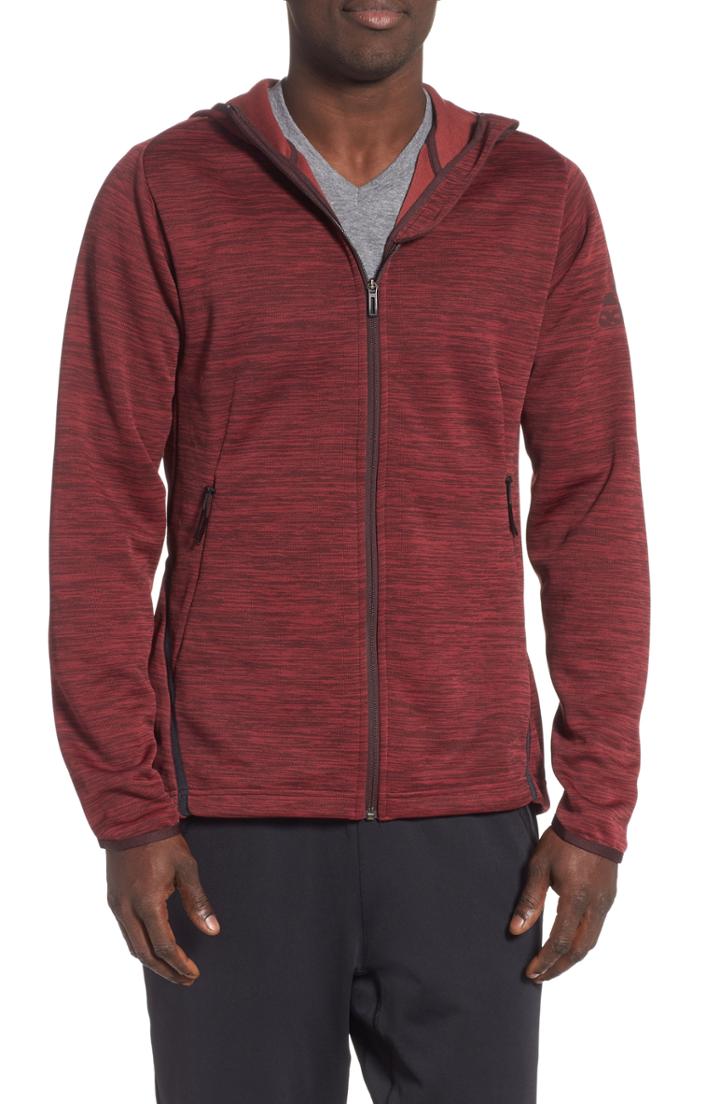 Men's Adidas Climaheat Hoodie, Size - Red