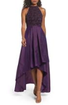 Women's Adrianna Papell Embellished Taffeta High/low Gown