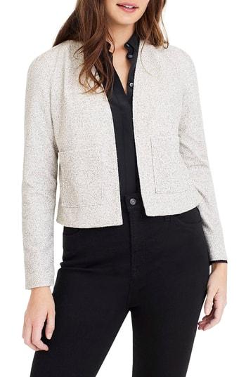Women's J.crew 365 Boucle Blazer, Size - Black