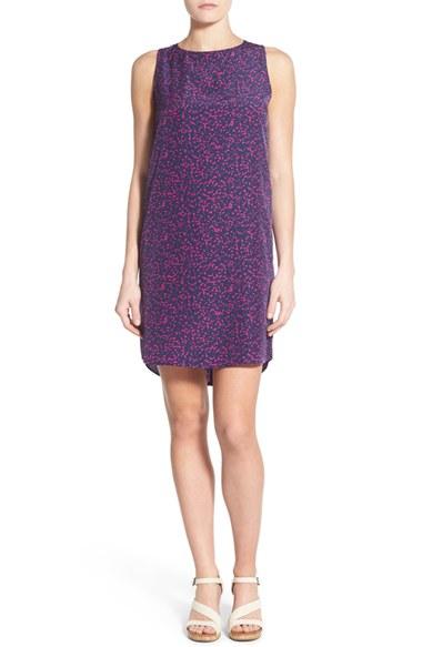 Petite Women's Halogen Sleeveless Shift Dress P - Blue
