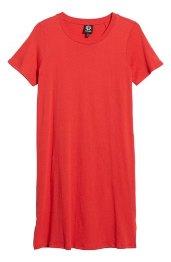Women's Bobeau Knit T-shirt Cotton Dress - Red
