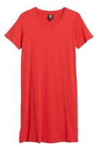 Women's Bobeau Knit T-shirt Cotton Dress - Red