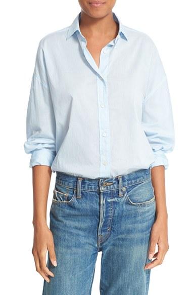 Women's Vince Easy Shirttail Cotton Shirt