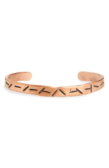 Men's Cause & Effect Slash Copper Cuff Bracelet